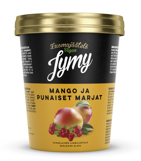 JYMY Luomujäätelö Mango ja Punaiset Marjat 500 ml VEGAN
